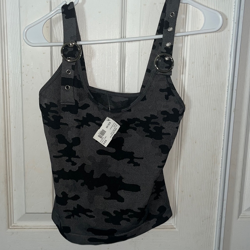 NWT Grey Camouflage Tank Top